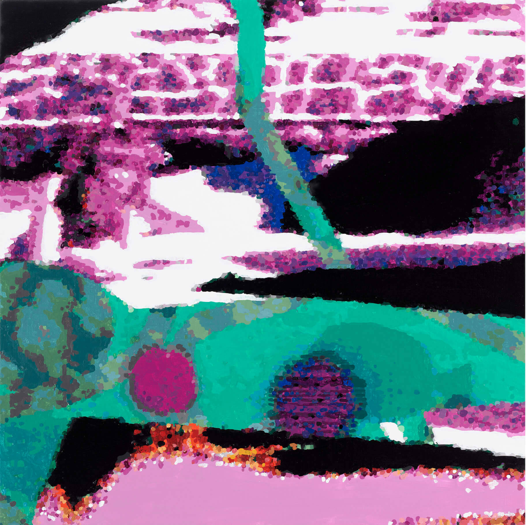 Torsten Derk Römer, Under Water Love 117032, 2025, Öl auf Leinwand, 50 × 50 cm