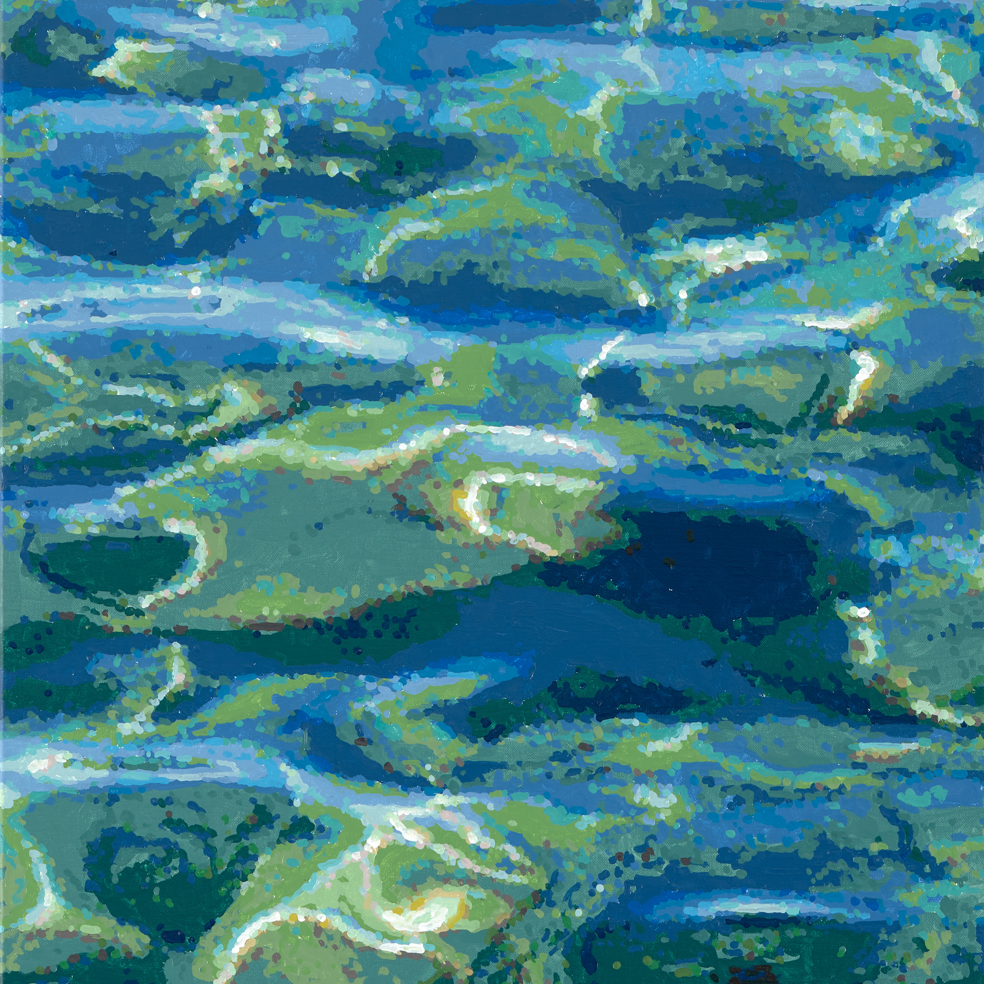 Torsten Derk Römer, Meer der Emotionen 2, 2026, Öl auf Leinwand, 200 x 50 cm